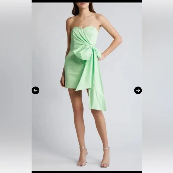 French Connection Florida Summer Tie Waist Strapless Minidress - Picture 6 of 6